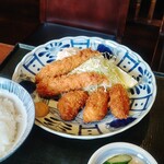 莊Ya 一關店 - 海老・カキフライ合盛り定食