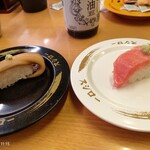 スシロー 斑鳩店 - 穴子もなかなか美味しい、うん