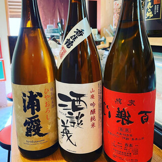 The sake-loving owner sources his carefully selected sake from all over Japan