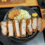 とんかつ 栄ちゃん - 上からアフター。口福確定