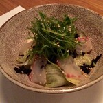角壱 - 真鯛と岩海苔の九条葱サラダ