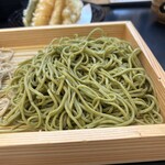 Soba Chou - 二色ざるセット　抹茶そば