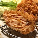 Nadai Tonkatsu Katsukura - サーモンの断面