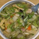 中華飯店 宏昌 - 海老ラーメン　餡がかかってアツアツ世界のナベアツをも超えてます。