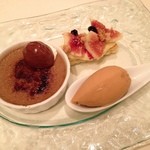 メゾン ドゥ アッシュ - 栗のクリームブリュレ、いちじくタルト、キャラメルアイス