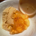 神楽坂 石かわ - 柿とラム酒のゼリー、カスタードムース