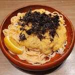 Kabeno Ana - たらことアオリイカ、納豆のスパゲッティの大盛