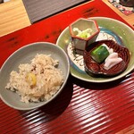 おおたに - きゅうりのぬか漬け　菊芋の醤油漬け　桃かぶの甘酢漬け　白菜の柚子漬け