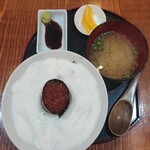 お食事処 海心 - 目の玉丼と、みそ汁、漬物