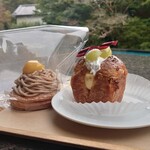 ベーカリー＆テーブル 東府や 足湯カフェ - これね、イートインするって行ったのにお皿くれなかったの