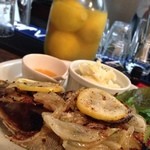 Ms.Plate - レモンの塩漬けと、焼いたお魚。レモン味のマッシュポテトうまうま。