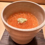 Sushi Shinobu - 白子茶碗蒸しいくら乗せ
