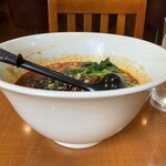 川香苑 - ランチ定食の担担面は中国語表記。担々麺