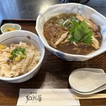 そば処 和照居 - 本日の日替わりランチセット（掛け蕎麦を300円追加できのこそばに変更）