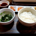 みちくさ - 定食に付くスープとご飯