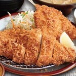 満天食堂 - 【季節限定】アジフライととんかつの合盛り定食