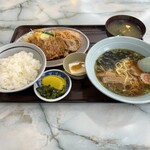 金沢食堂 - しょうが焼定食➕半ラーメンセット