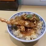 Tensei - 天丼の具はいか、海老、南瓜、きす、ピーマン('23/11/07)