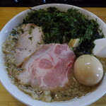 Seaburani Obore Shimono - 背油煮干しそば+(のり増し、煮卵)