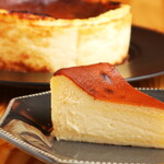 homemade basque cheesecake