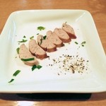 アシェット - シャケ白子のスモーク。