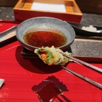 天ぷら酒房 西むら - 雲丹　紫蘇巻き