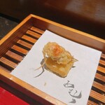 天ぷら酒房 西むら - 車海老頭・竹輪