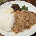 キッチン ブルー グローブ - 勿論、ソースを吸わせます