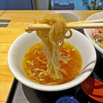 超純水採麺 天国屋 - 浸すと言うより超淡麗系のスープで”洗う”と言った方が正しいです
