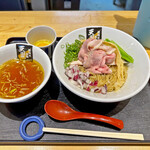 超純水採麺 天国屋 - 「地鶏脂そばフルセット（スープ・飯・生卵付き）」¥1,400