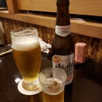 あさだ - まずは、生ビールとノンアルビールで乾杯～♪