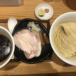 麺屋鈴春 - 醤油つけ麵＋藻塩・酢橘