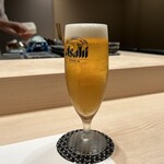 Shinjuku Sushi Yokota - 生ビール