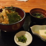 えんや - 天丼　汁物　胡麻豆腐　香物＾＾