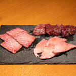 焼肉 犇 - 特選和牛3種盛り