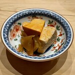 すしやのたい悟 - あん肝煮付け/ 奈良漬け　お酒が進むこと間違いなしの一品！