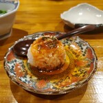 ふぐ料理 うめい - ユッケを食べた後はおにぎりを投入(´ρ`)