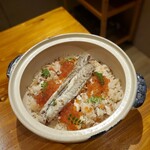 Fuguryouri Umei - 虎ふぐ丸ごと一本とイクラの炊き込みご飯