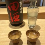 Sushi Ichijirou - ☆田酒・辨慶・純米吟醸(青森) 完全限定、赤字田酒。幻の酒米「辨慶」100％使用の超レア。やや硬めの味わいでスッキリ、ドライ♡ 「辨慶」使用の酒蔵は日本には今、2蔵だけだそうです。