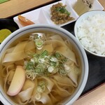 おかだうどん - きしめん定食　¥700