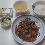 亜細亜楼 - 料理写真:肉ナスみそ炒め定食