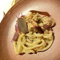 マンサルヴァ - パスタ② キタッラ　熊本地鶏　麹　ピーナッツ