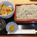 Inari Soba Mansei - そば・うどんメイン(もりそば+ミニいか野菜天丼) 1,130円 ♪