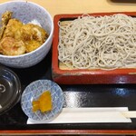 Inari Soba Mansei - そば・うどんメイン(もりそば+ミニいか野菜天丼) 1,130円 ♪