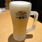 Yakiniku Kingu - 先づは生ビールで乾杯　キンキンに凍ってます