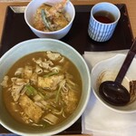 味の民芸 - 料理写真:名古屋カレーきしめん＋ミニ天丼