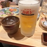 Ginza gachi dori - アサヒ生ビール480円