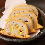 Kumamoto freshly fried mustard lotus root