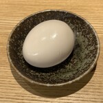 中華蕎麦 とみ田 - 比内地鶏半熟味玉 200円