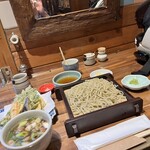 萬吉禎 - 野菜天付きの鴨汁セイロ1550円